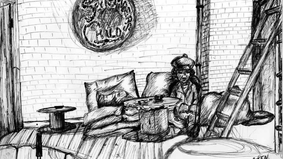 Illustrated sketch from the JK Savoy world